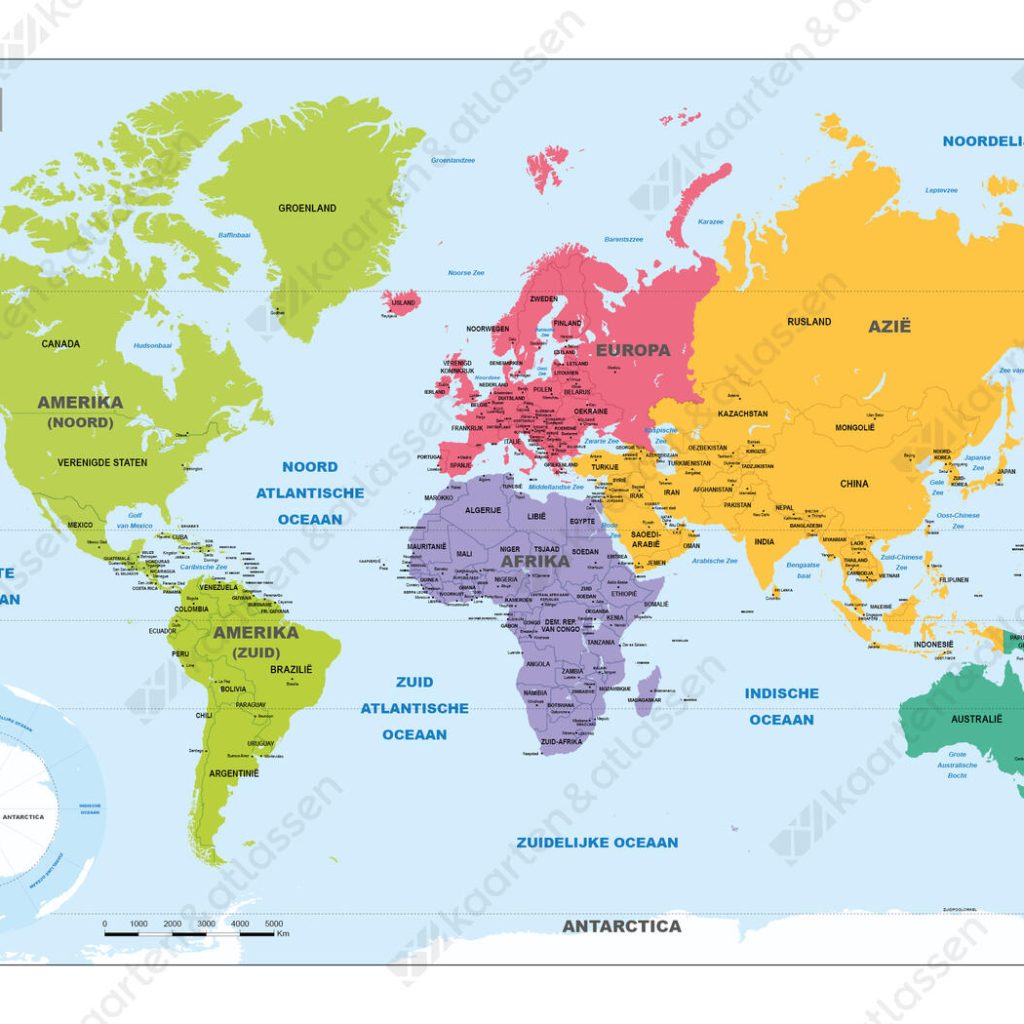 schoolkaart wereld