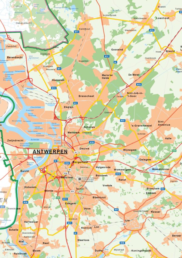 Provinciekaart Antwerpen 360 - Afbeelding 2