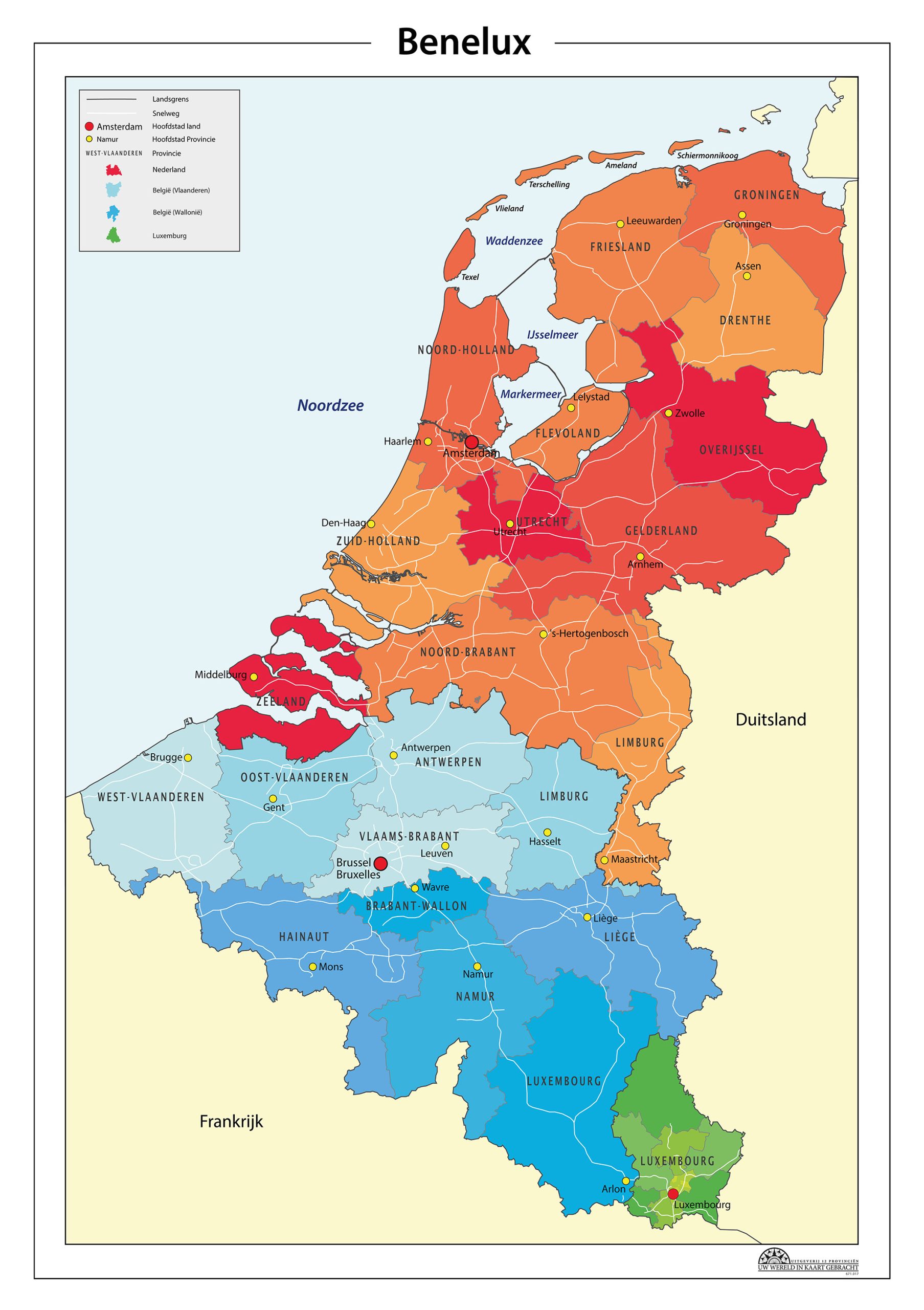 Eenvoudige Beneluxkaart 121