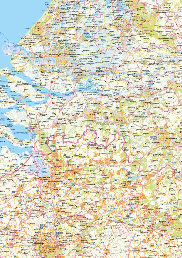 Strakke Beneluxkaart 1487 - Afbeelding 2
