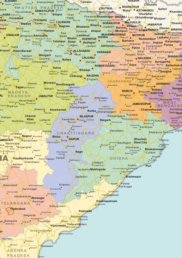 Staatkundige kaart India 1521 - Afbeelding 2