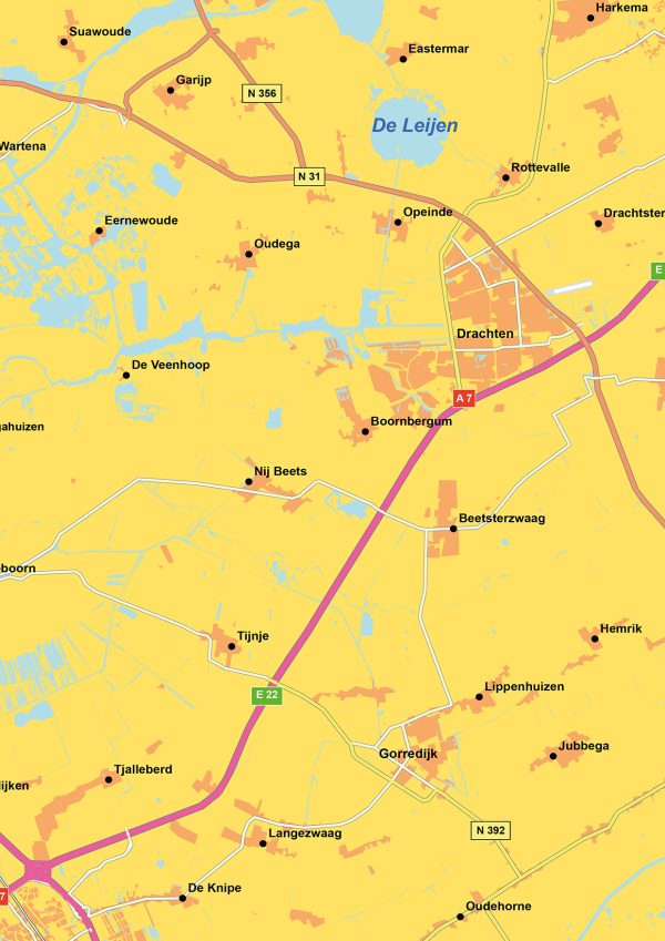 Regiokaart Noord Nederland 1801 - Afbeelding 2