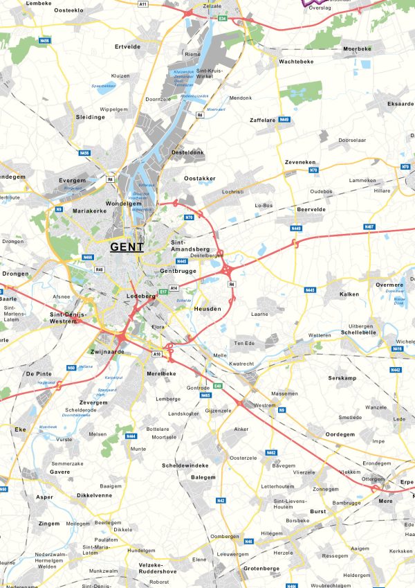 Provinciekaart Oost-Vlaanderen 348 - Afbeelding 2
