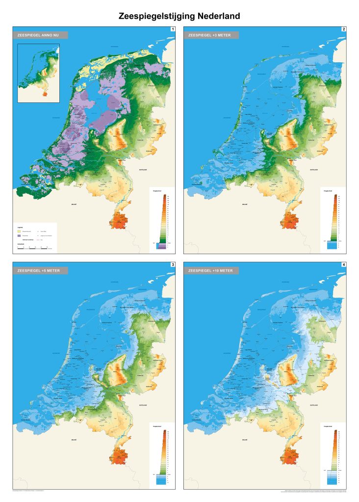 Kaart Zeespiegelstijging Nederland
