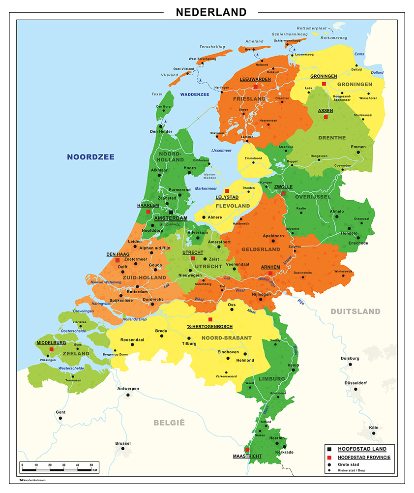 Nederlandkaart staatkundig