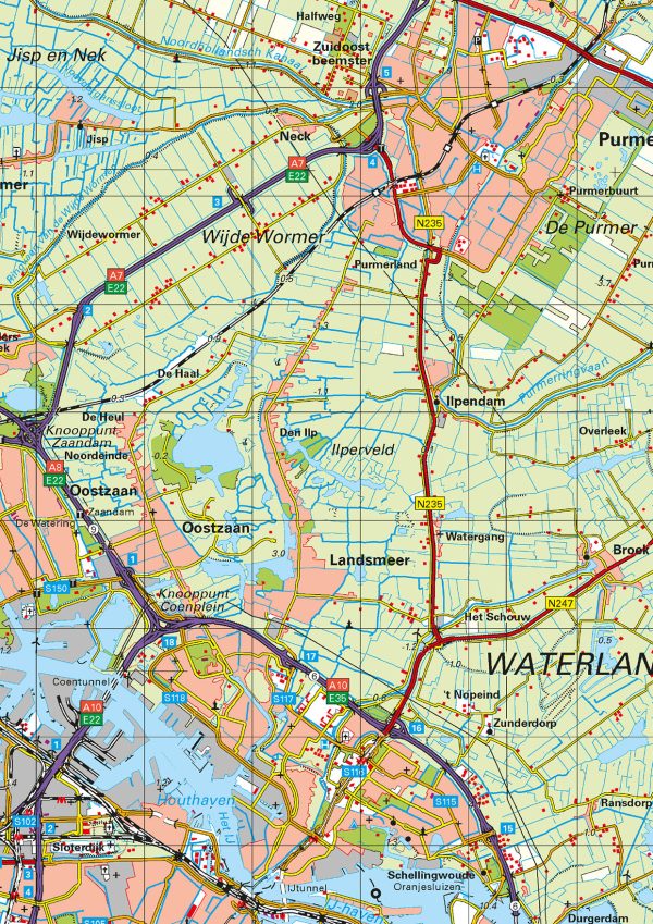 Topografische kaart Noord-Holland 1:100.000 - 1477 - Afbeelding 2
