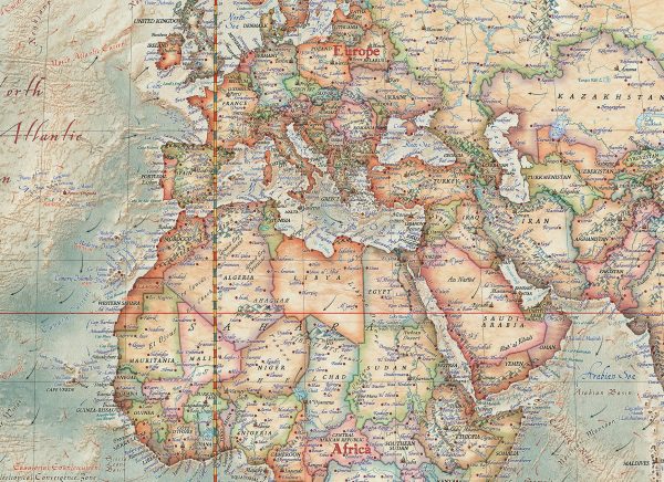 Ray&Co Modern World Antique Map - Afbeelding 2