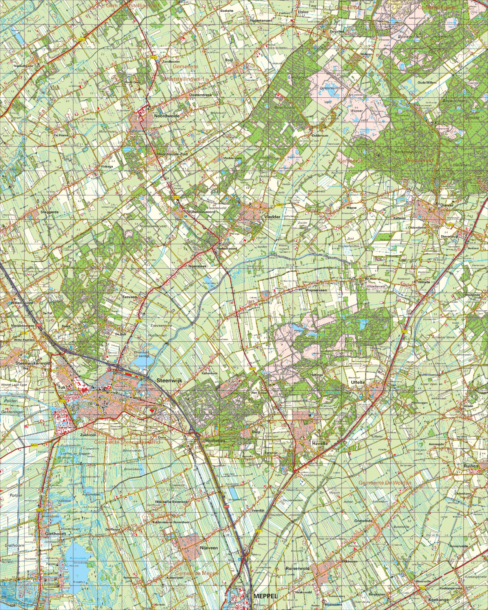 Digitaal - Bestel deze kaart digitaal als JPEG of EPS bestand