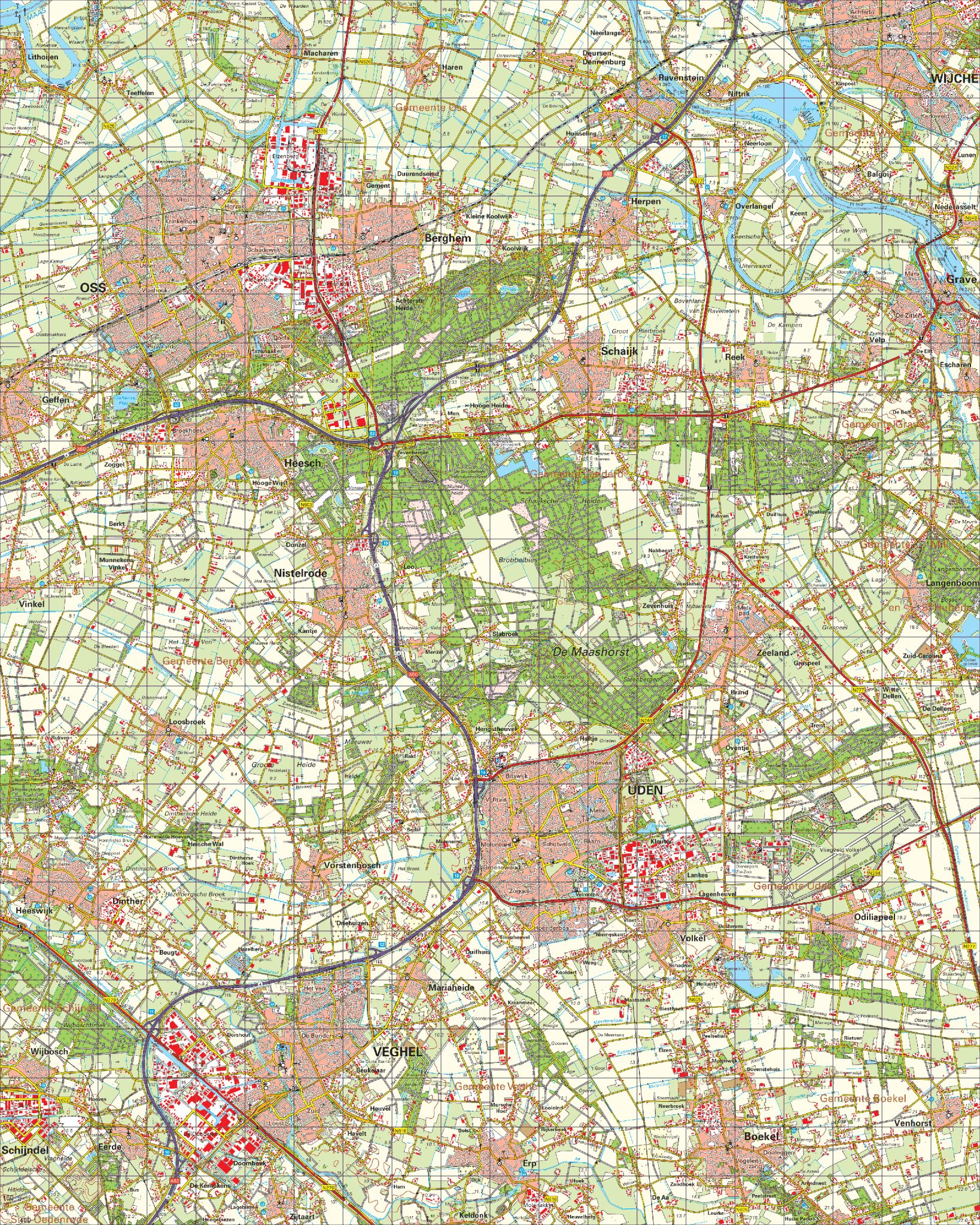 Digitaal - Bestel deze kaart digitaal als JPEG of EPS bestand