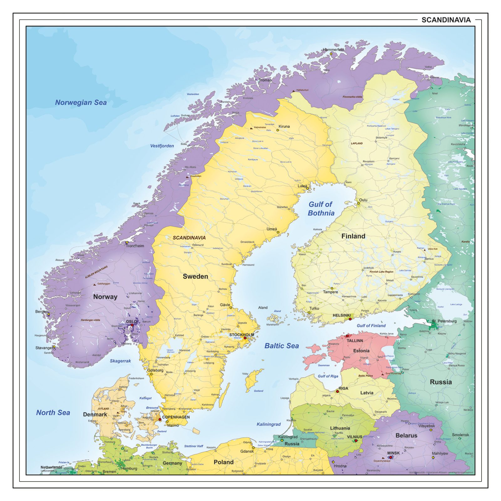 Scandinavia Political Map