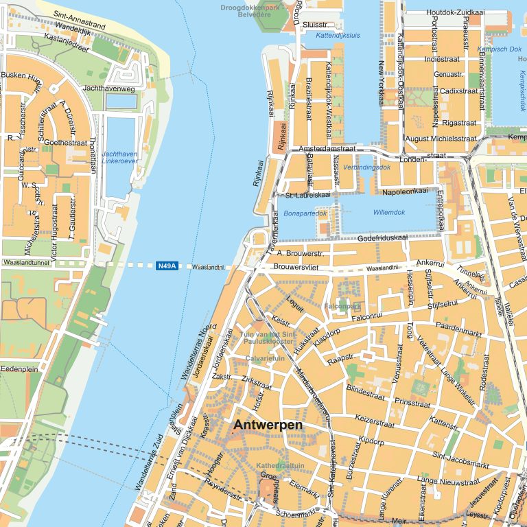 Straatnamenkaart Antwerpen Stadskaart 152 - Kaarten en Atlassen.nl