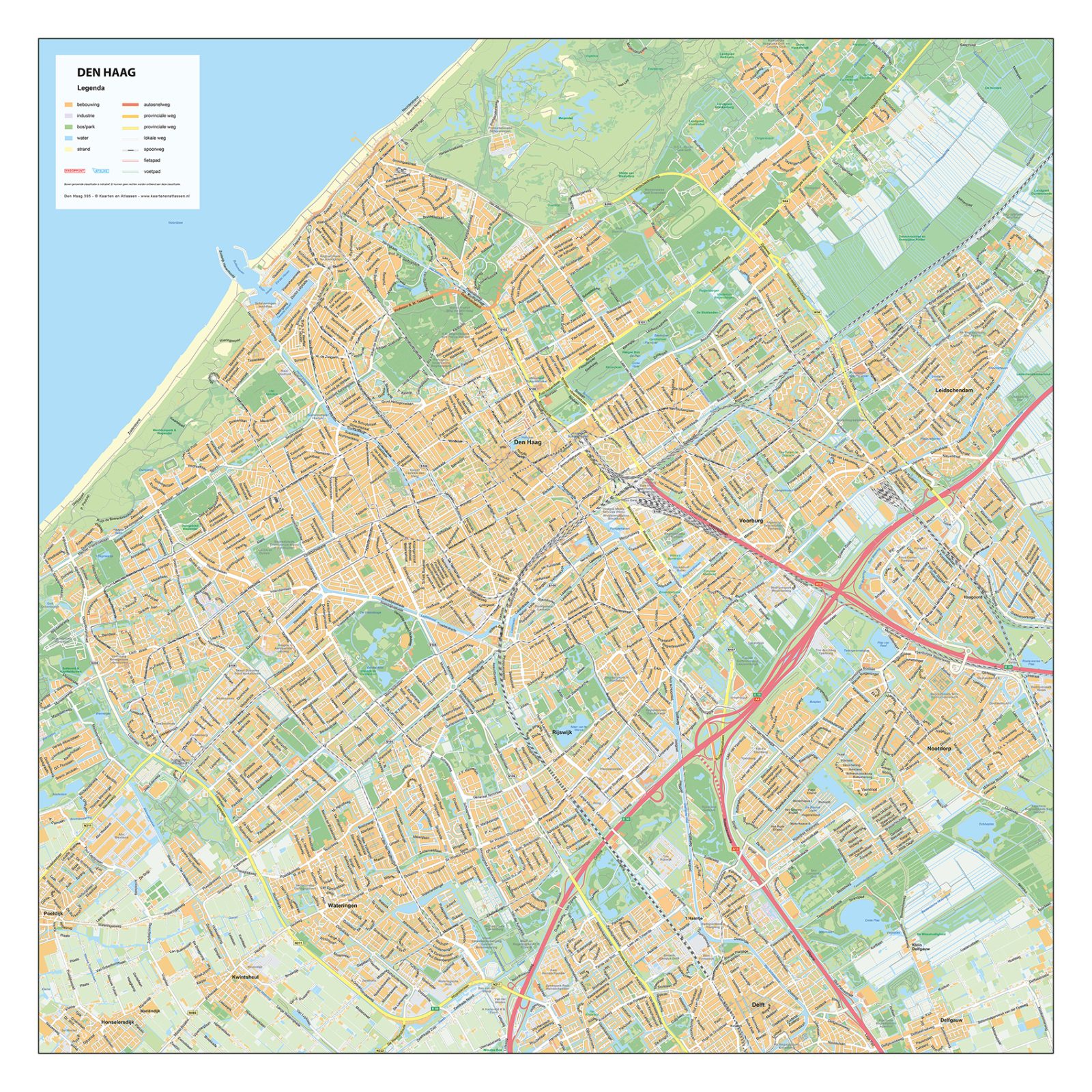 Stadsplattegrond Den Haag Gedetailleerde Kaart