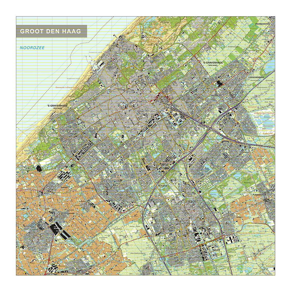 Topografische Kaart Groot Den Haag