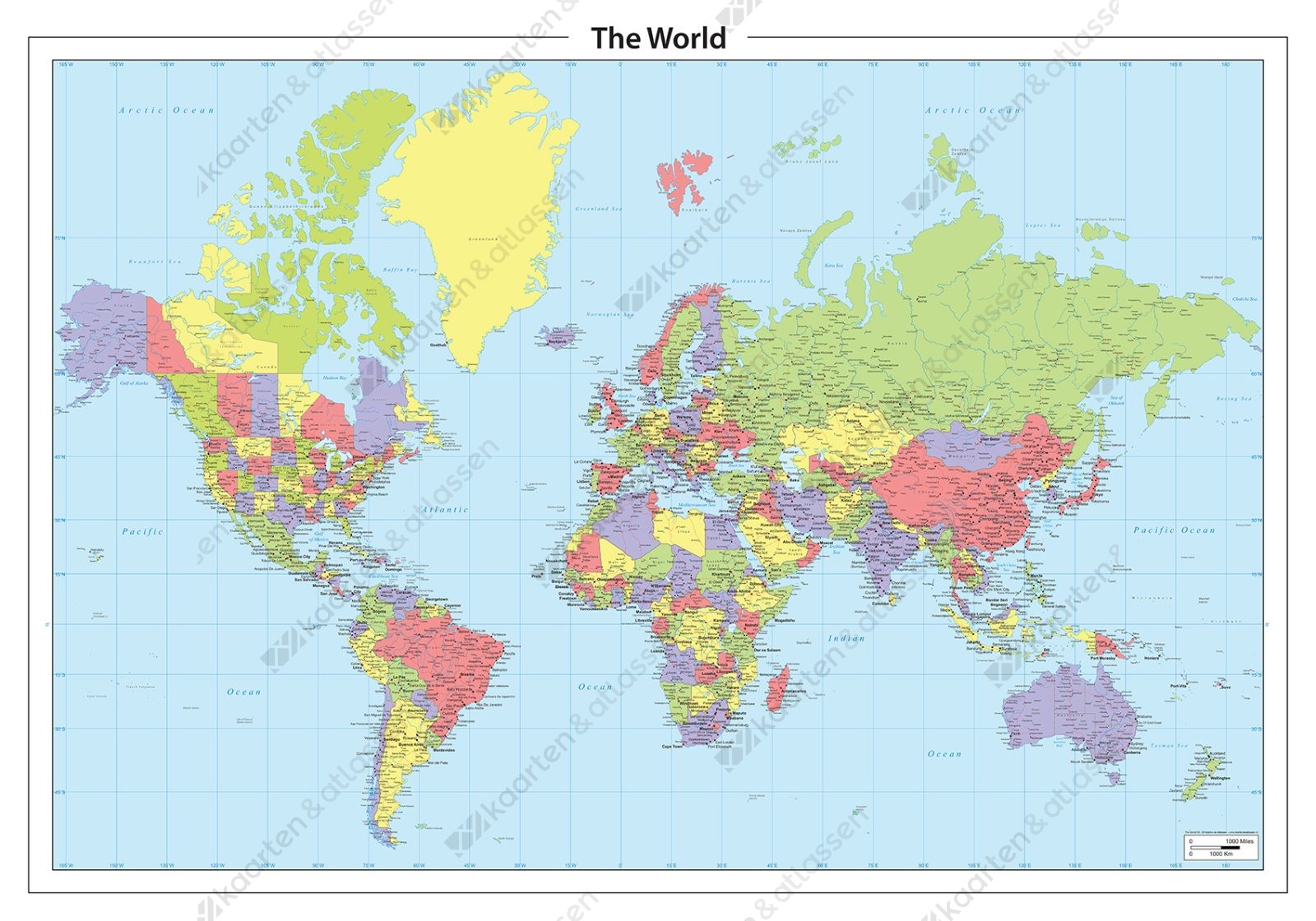 Wereldkaart Staatkundig