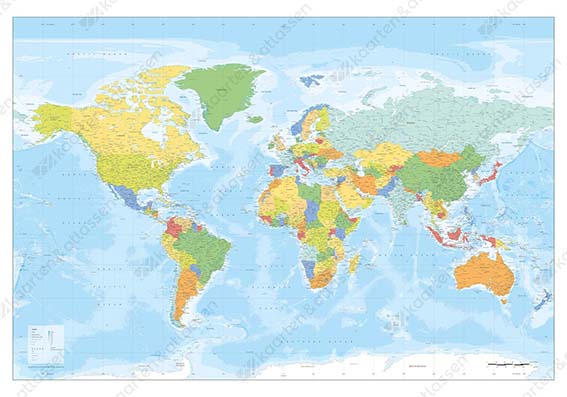 Vernieuwde wereldkaarten in verschillende stijlen
