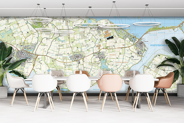 Murals met kaarten: decoratief en informatief