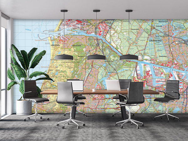 Murals met kaarten: decoratief en informatief
