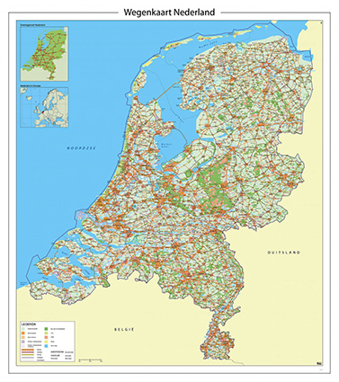 wegenkaart nederlandkaart
