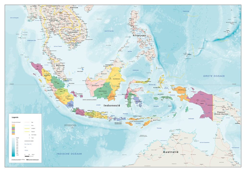 Indonesie staatkundige kaart