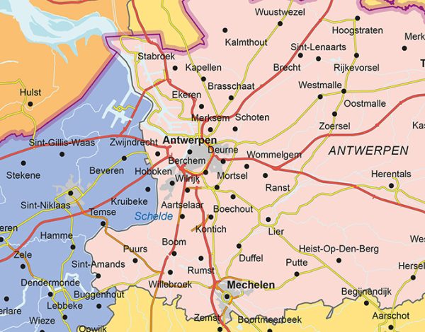 Benelux Kaart Staatkundig 1814 - Afbeelding 3