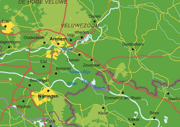 Benelux Kaart Natuurkundig 1813 - Afbeelding 2