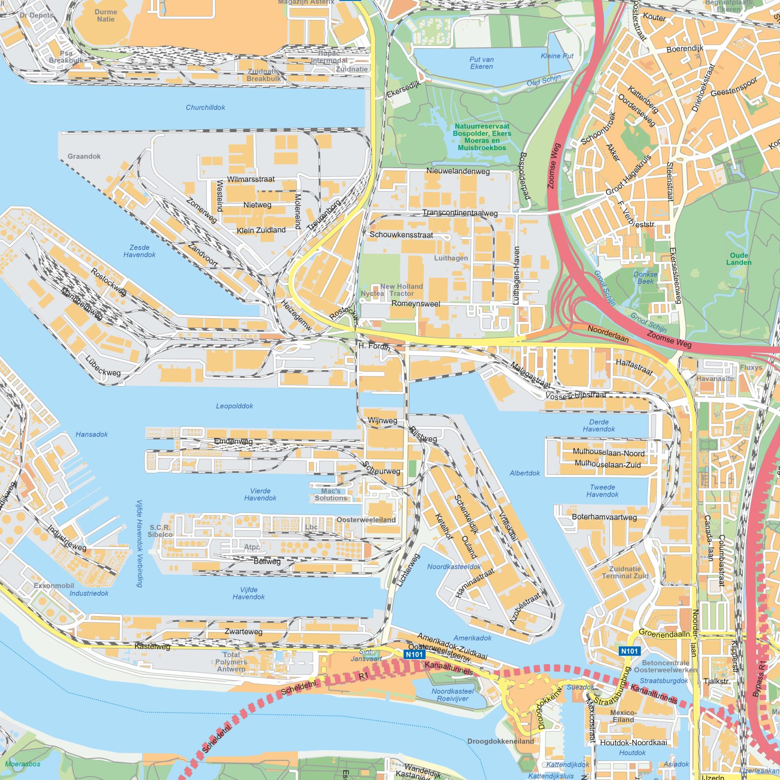 Grote Kaart Antwerpen detail