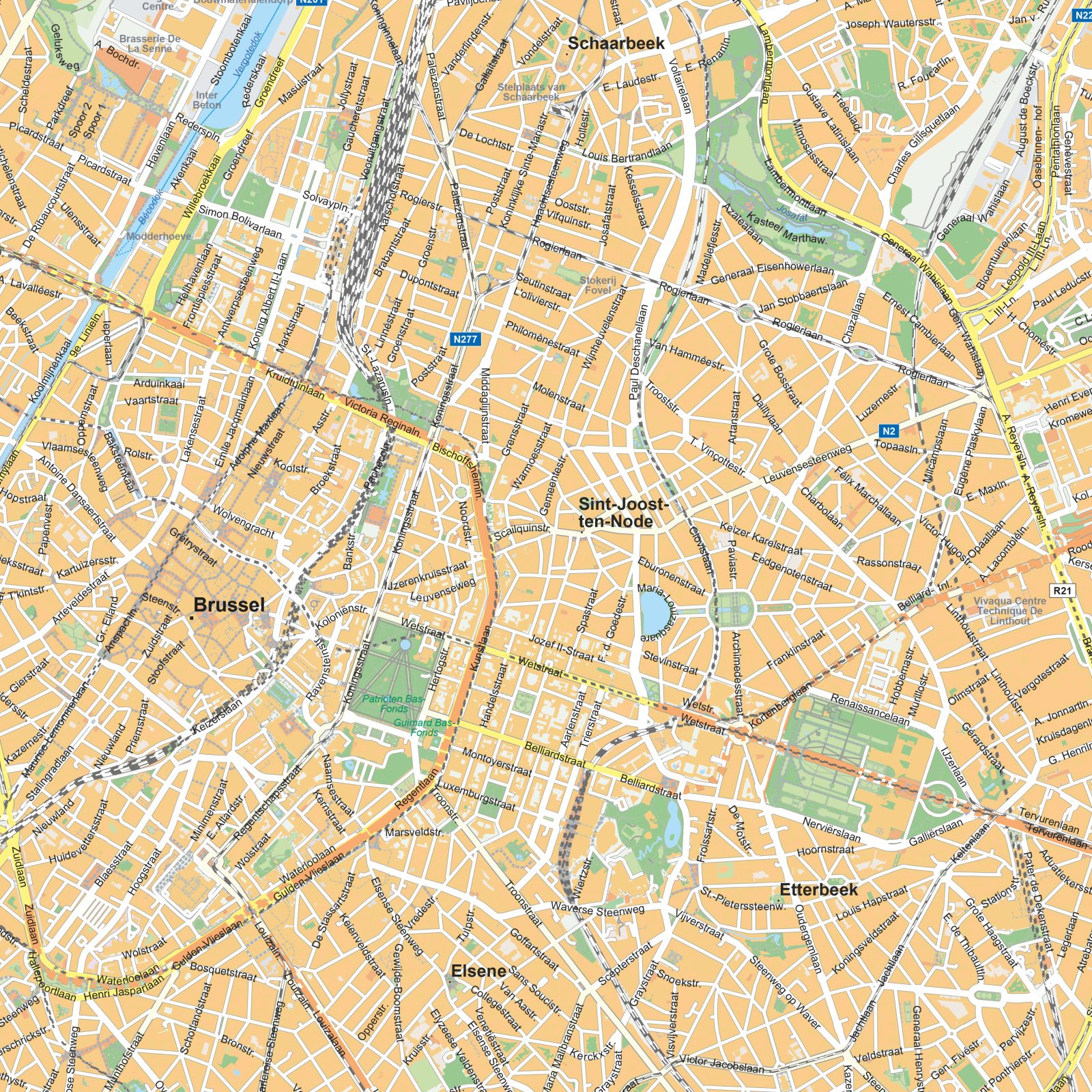 Grote Kaart Brussel detail