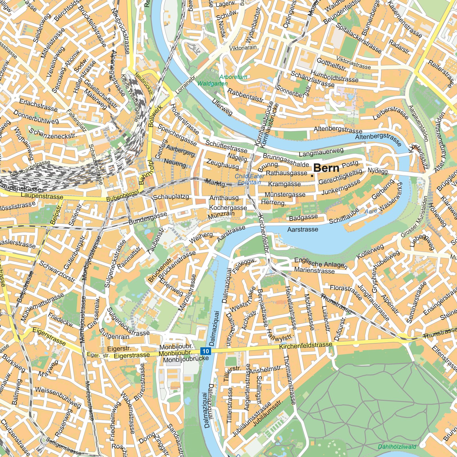 Kaart Bern detail