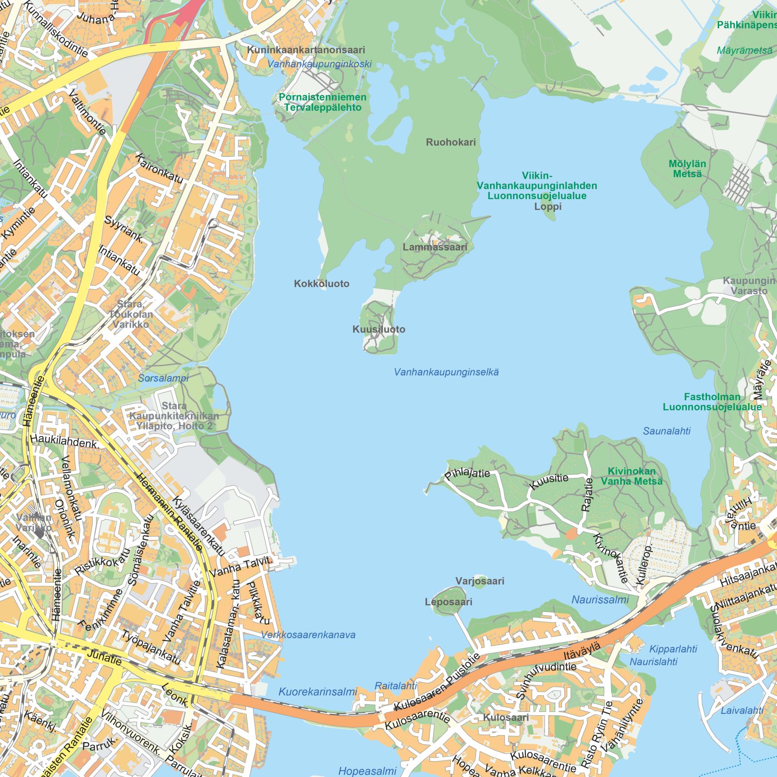 Kaart Helsinki detail