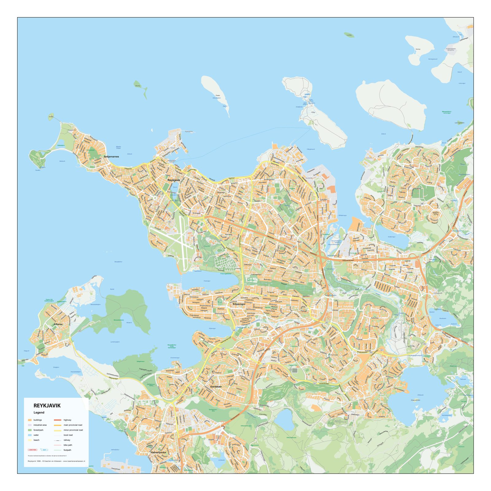 Kaart Reykjavik