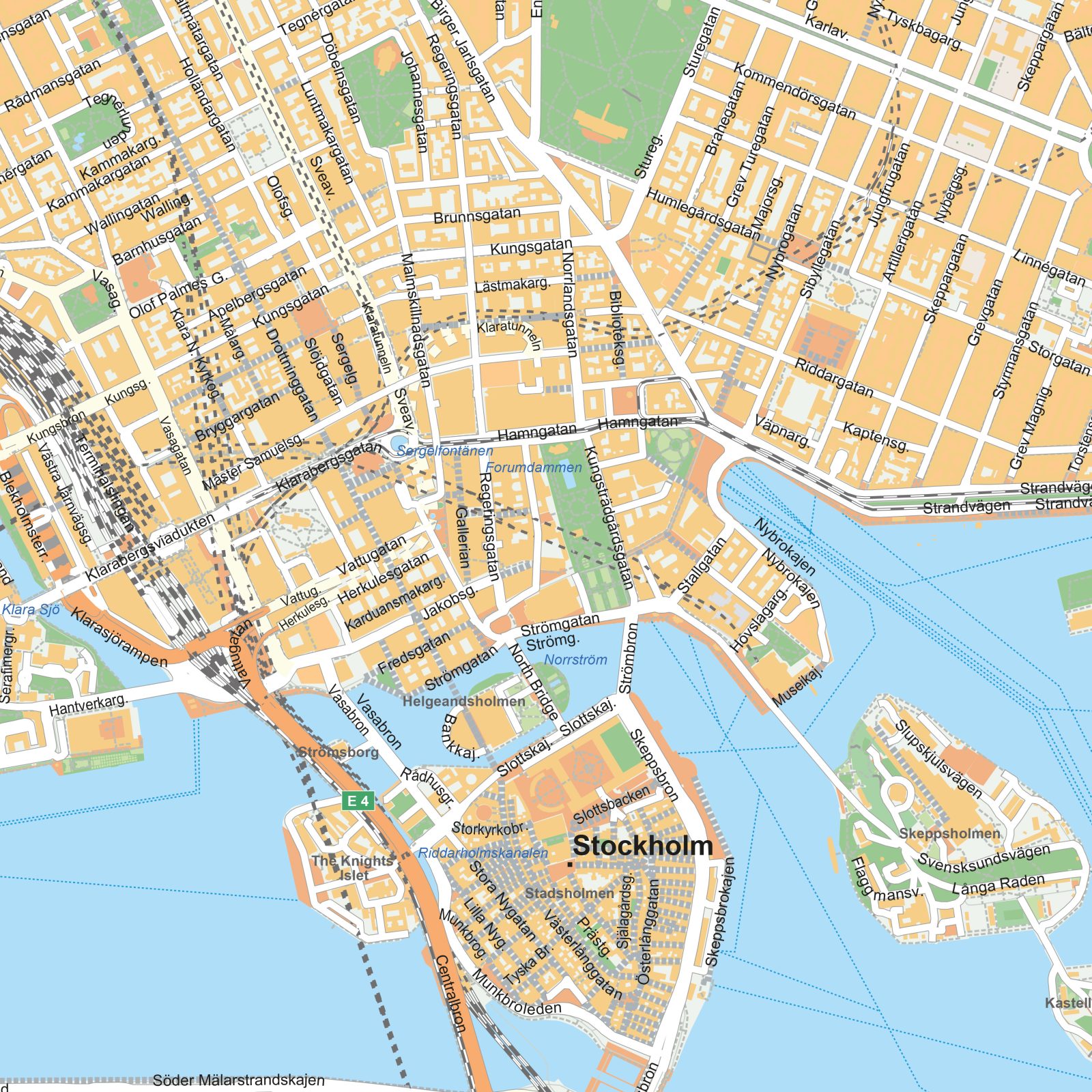 Kaart Stockholm detail