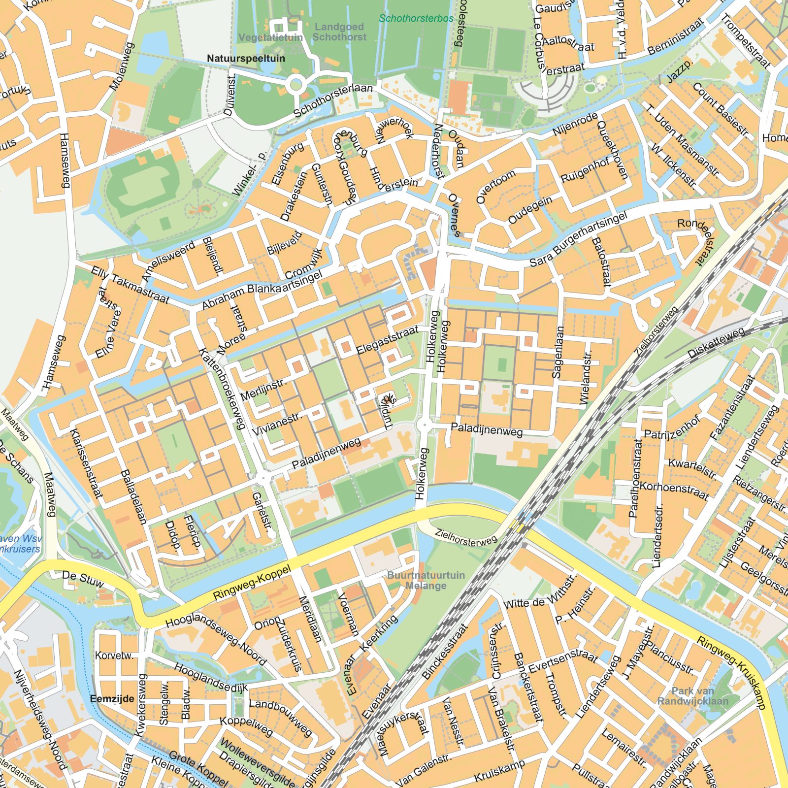 Kaart Amersfoort detail