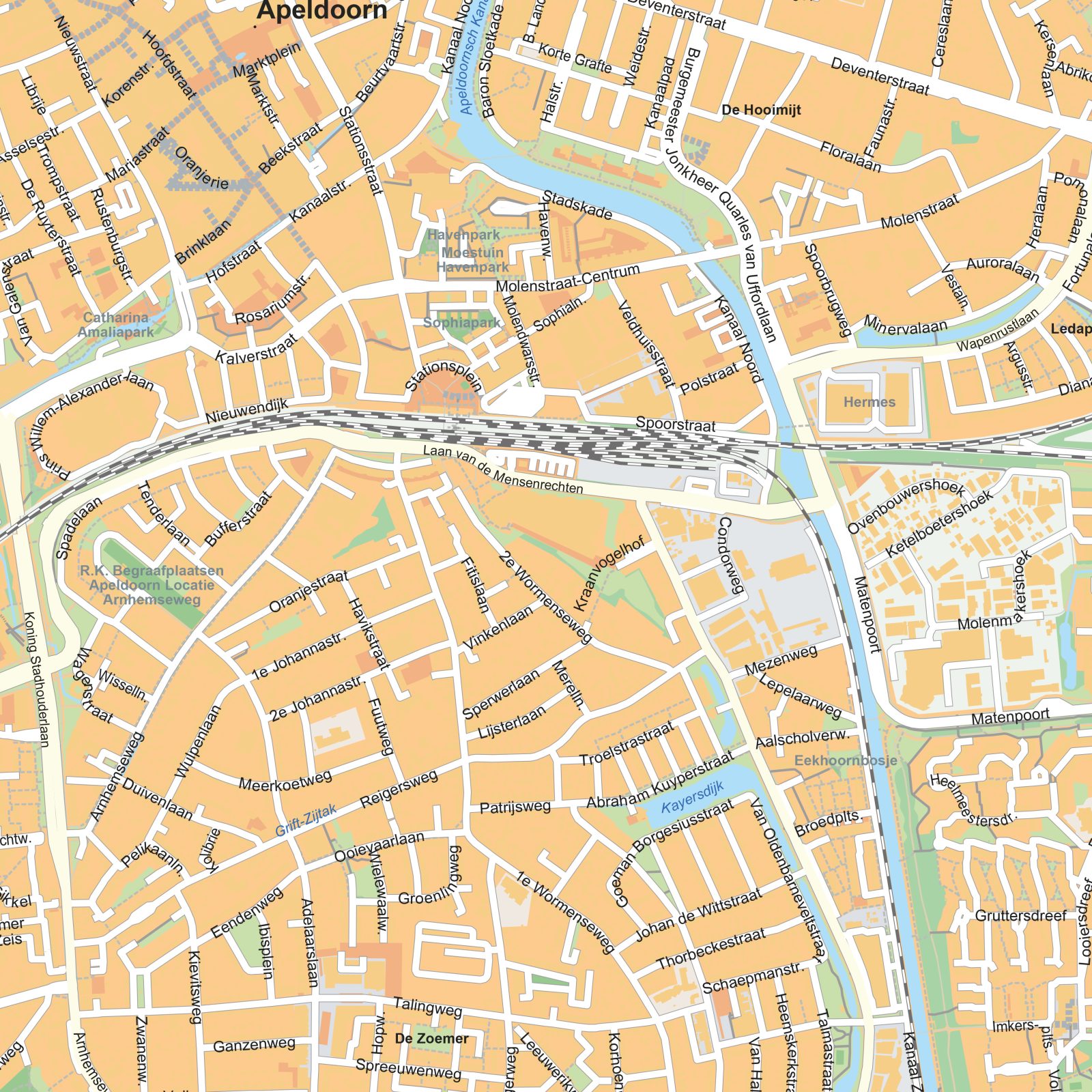 Kaart Apeldoorn detail
