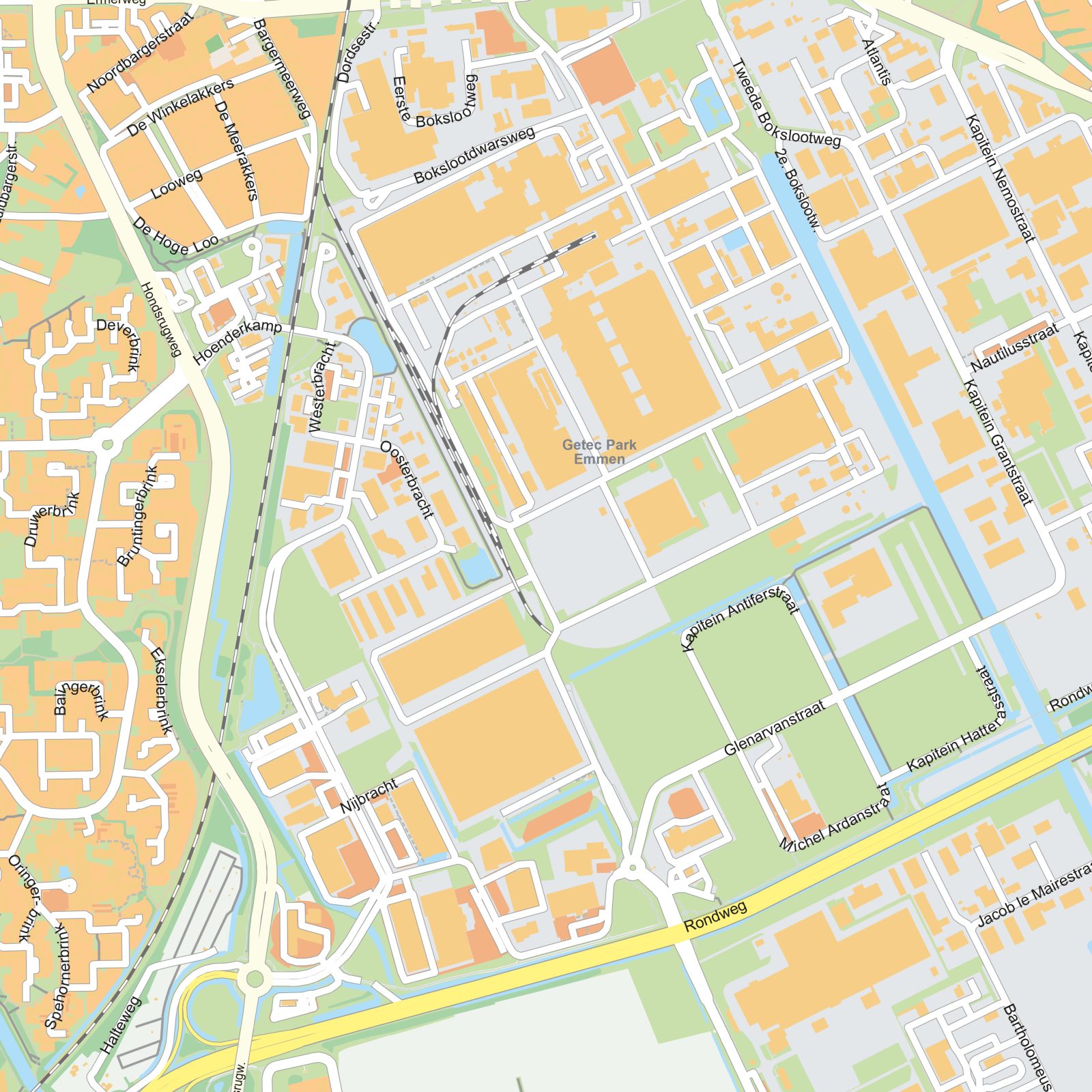 Kaart Emmen detail
