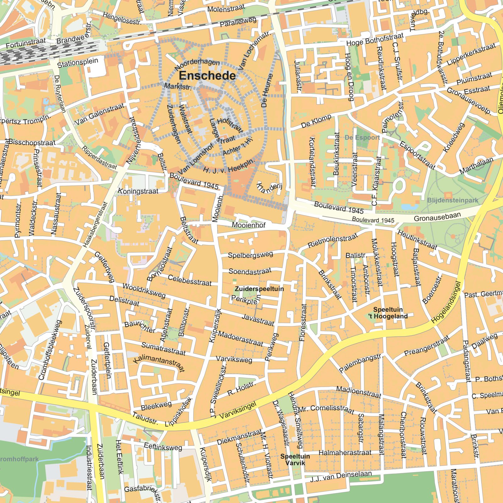 Kaart Enschede detail