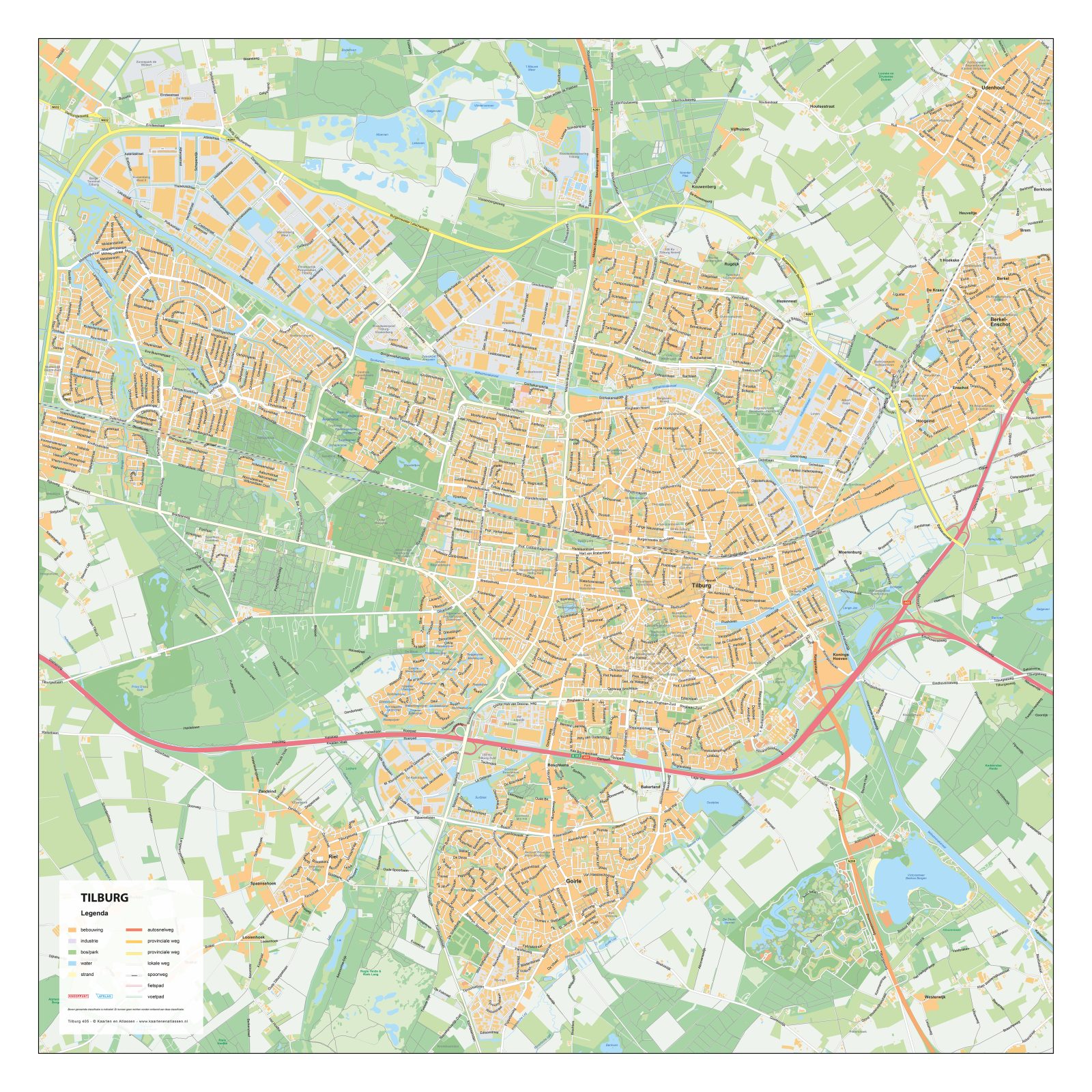 Kaart Tilburg