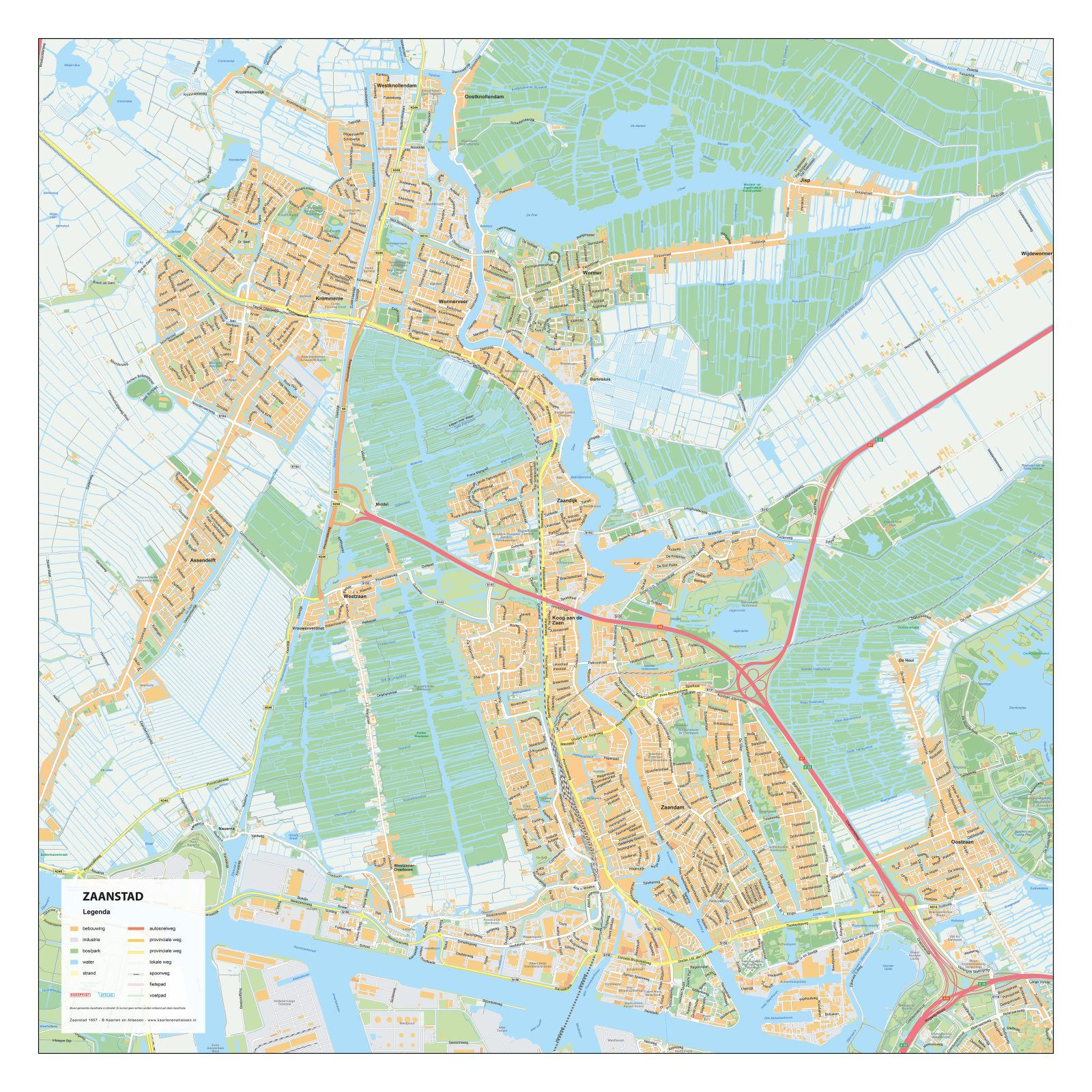 Kaart Zaanstad