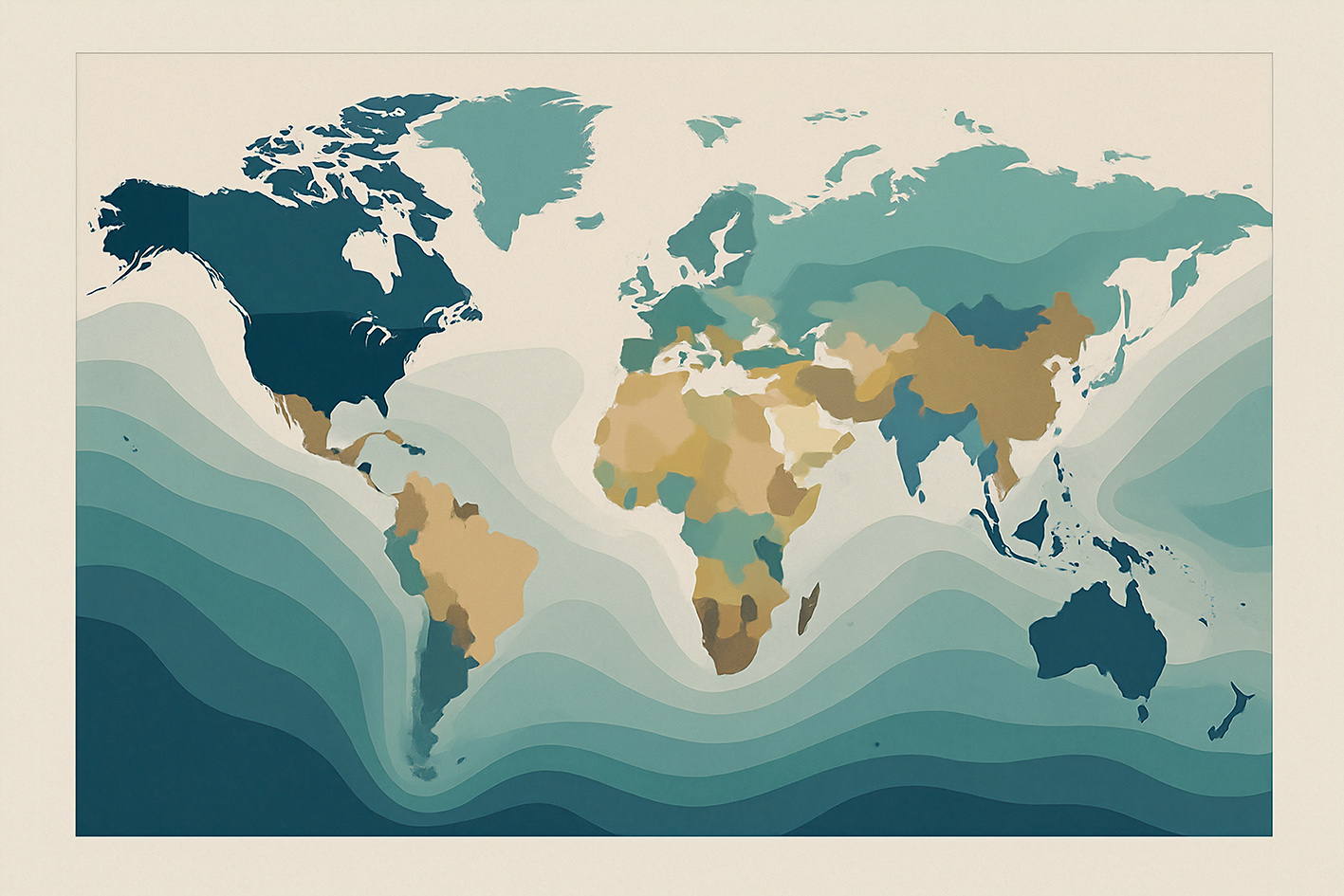 Wereldkaart contemporary art