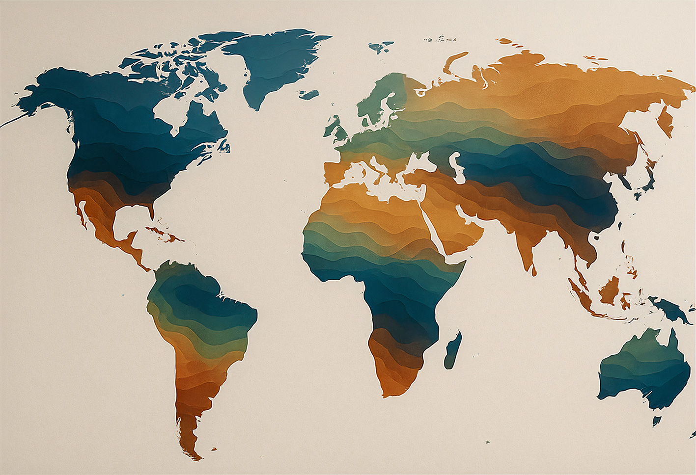 Wereldkaart contemporary art