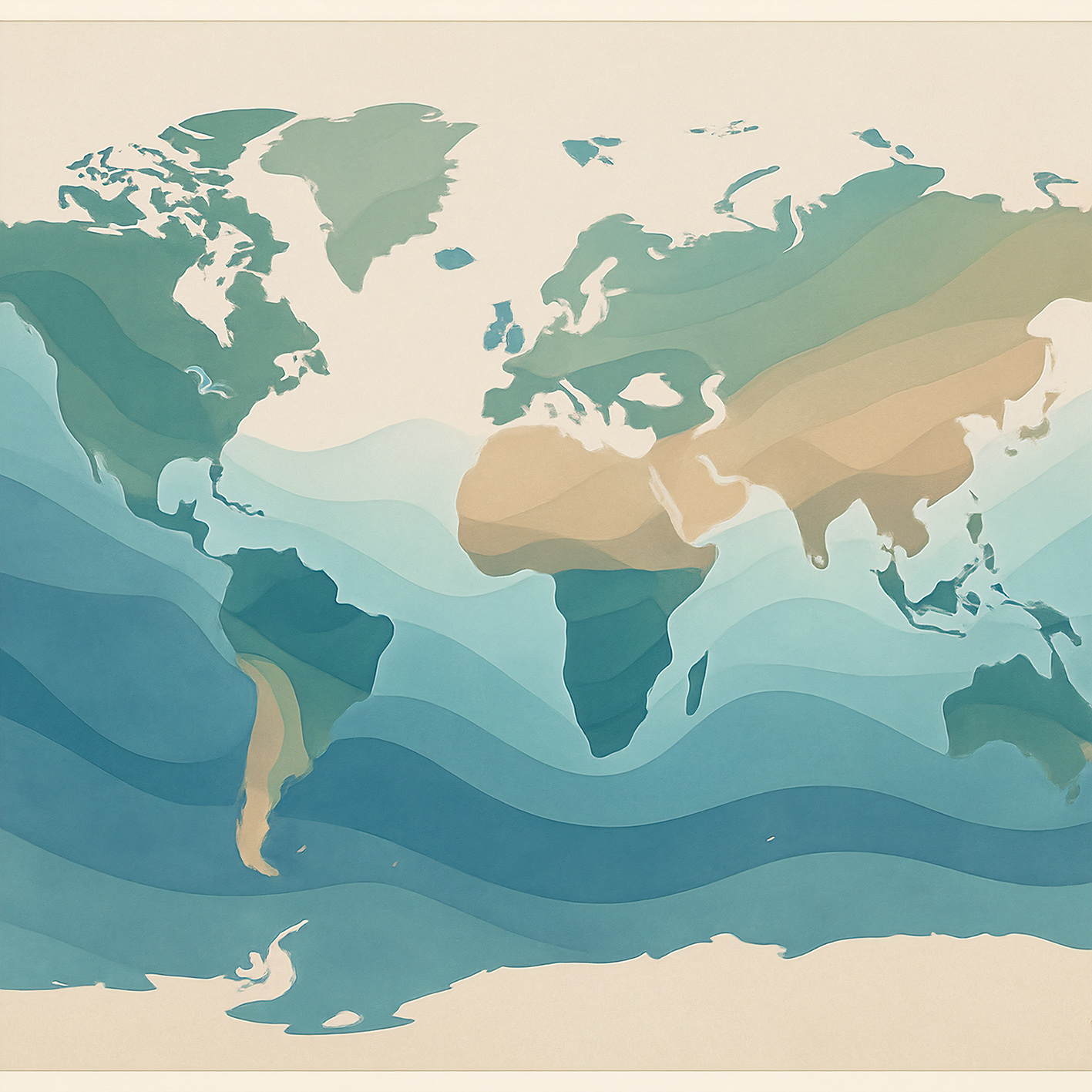Wereldkaart contemporary art