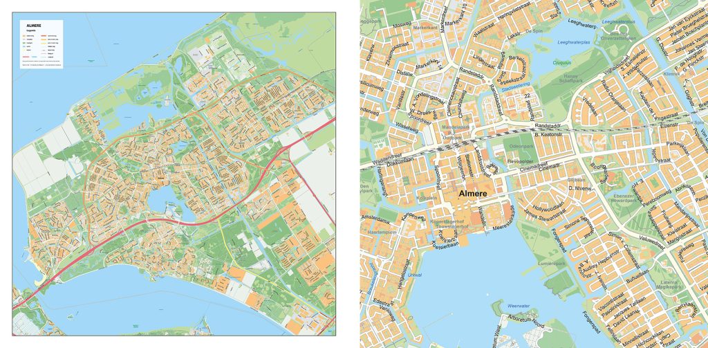 Nieuwe stadsplattegronden van Nederland en België