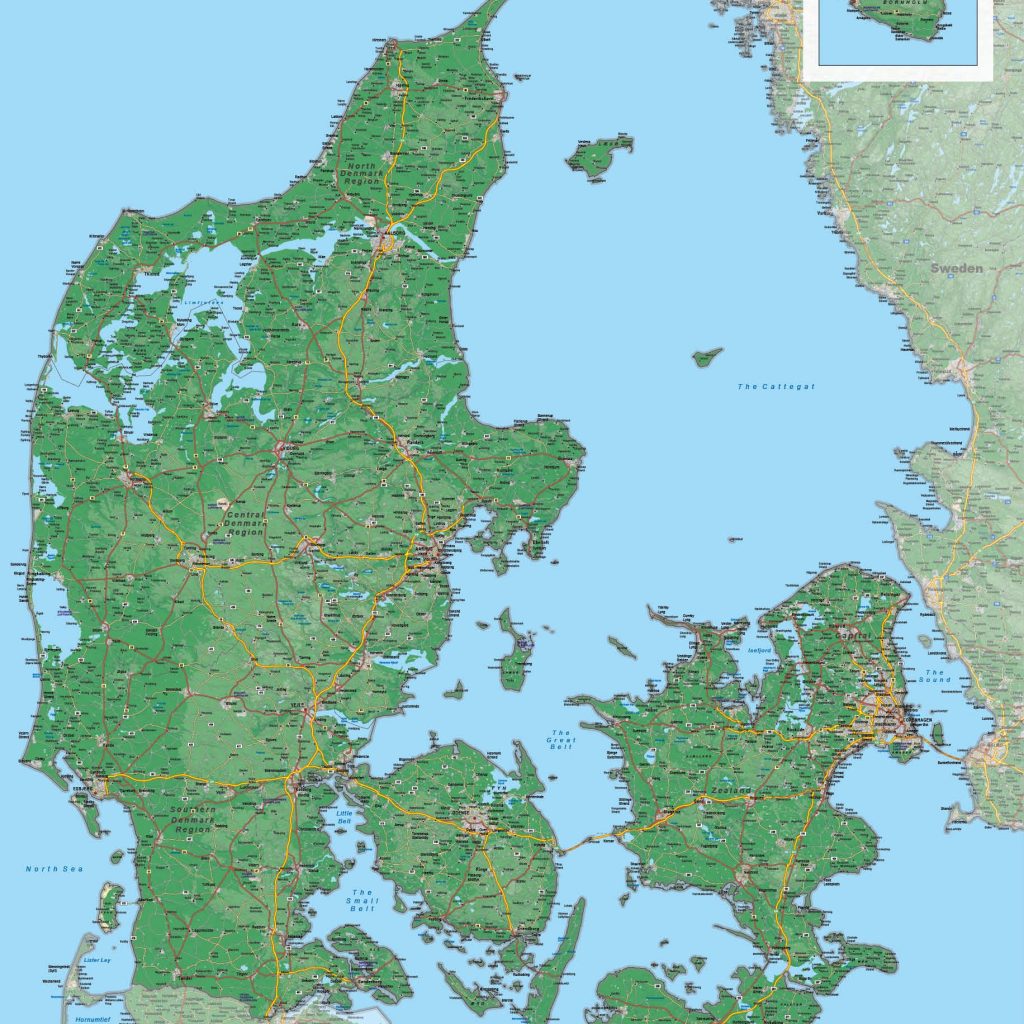 Denemarken kaarten