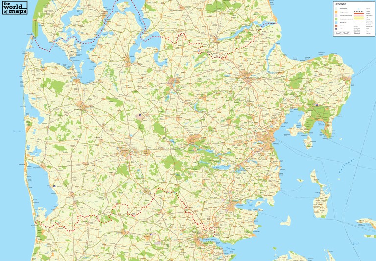 Denemarken kaarten