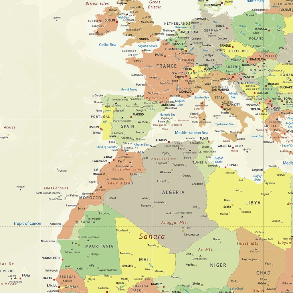 Grote Wereldkaarten
