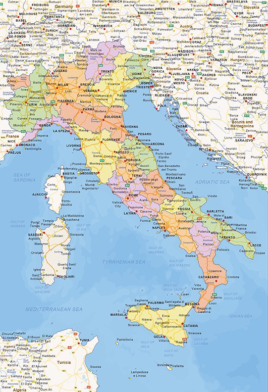 Italië kaarten