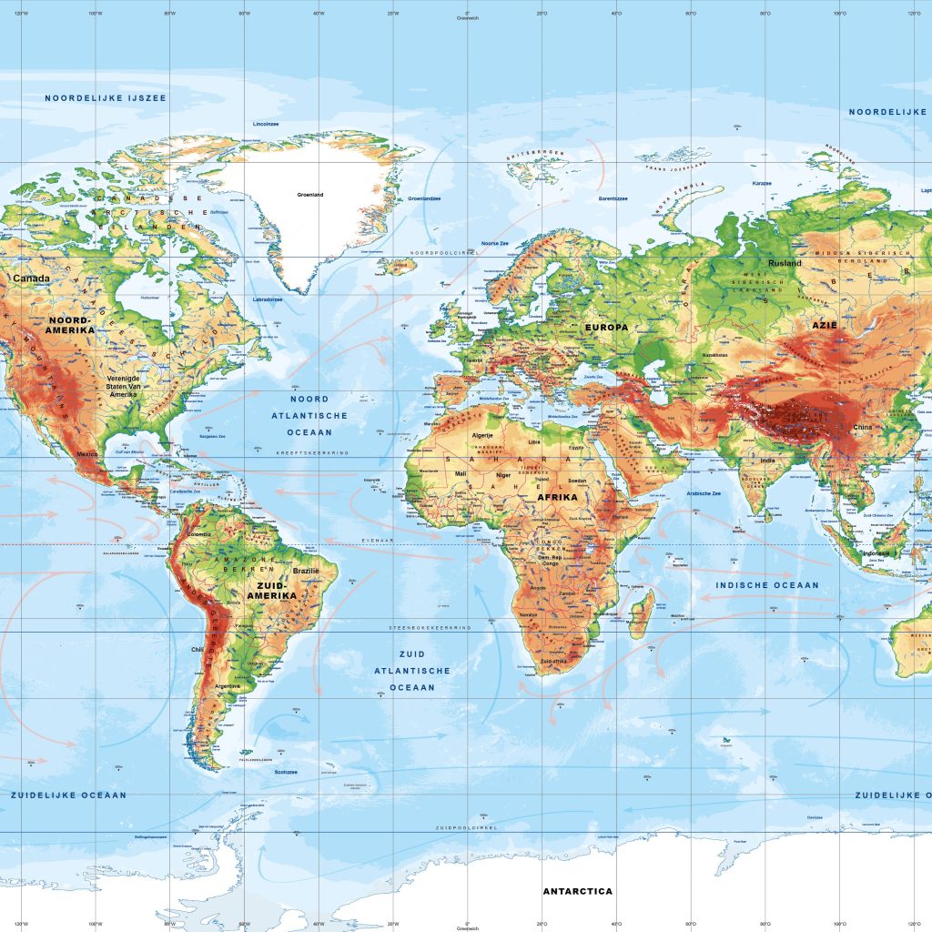 Natuurkundige Wereldkaarten