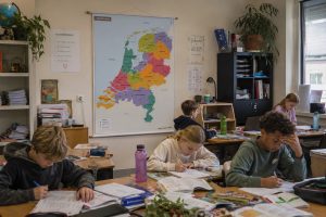 Nederlandkaart in klas