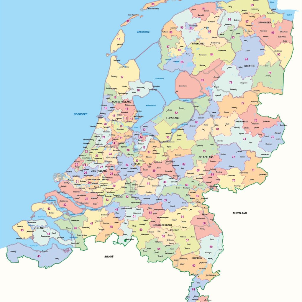 Postcodekaarten Nederland