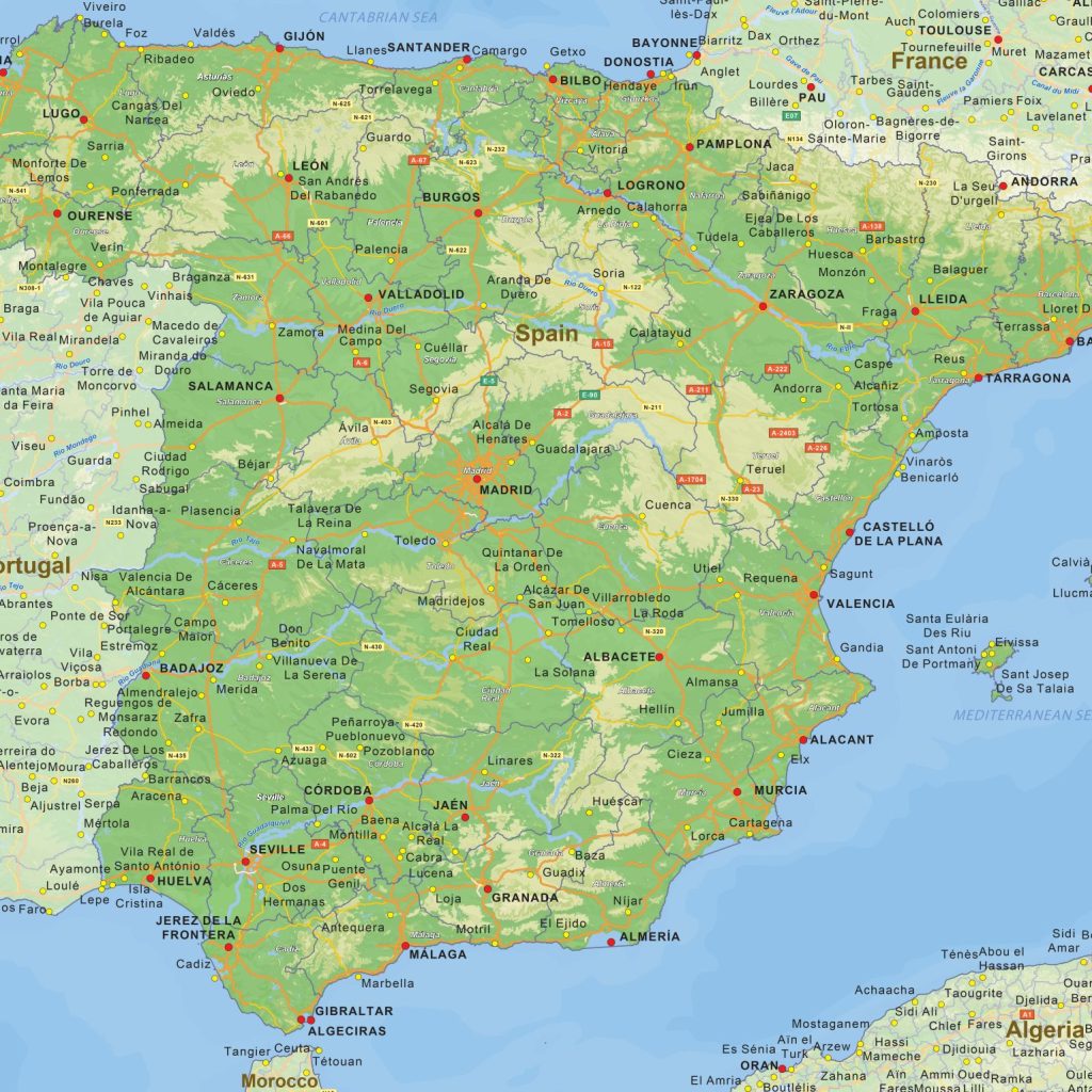 Spanje kaarten