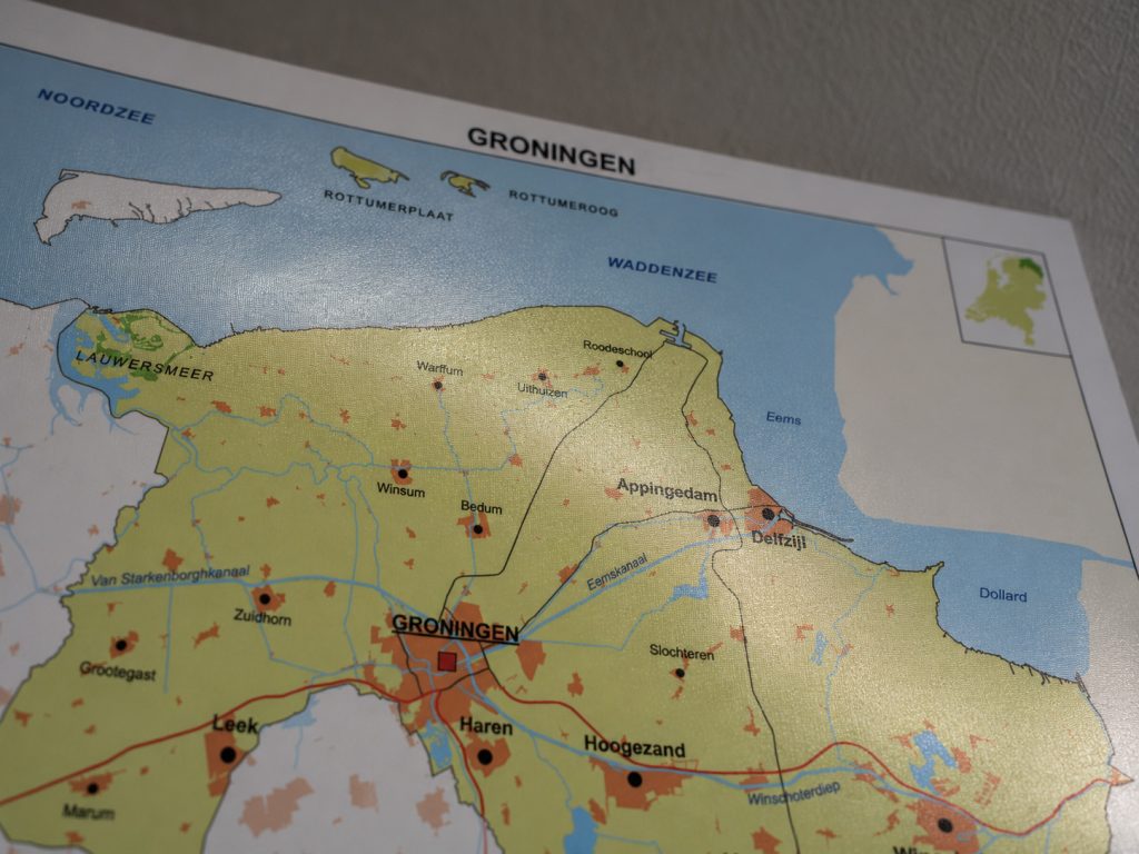 Zijdeglans gesatineerd papier Groningen kaart 453